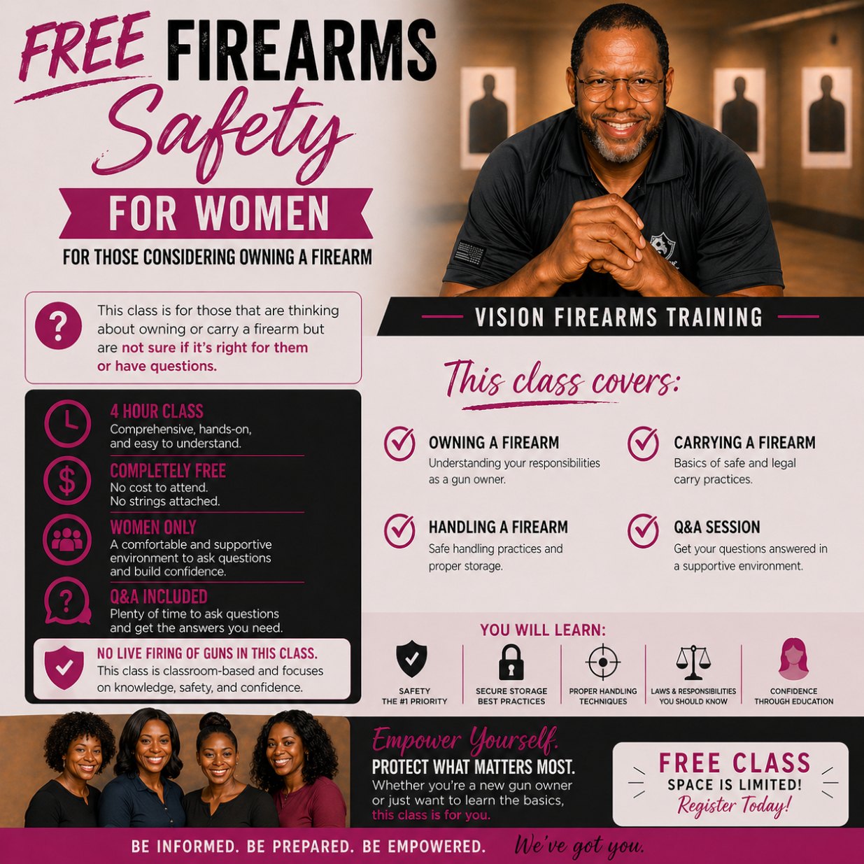 Free Firearms Safety Class for Women